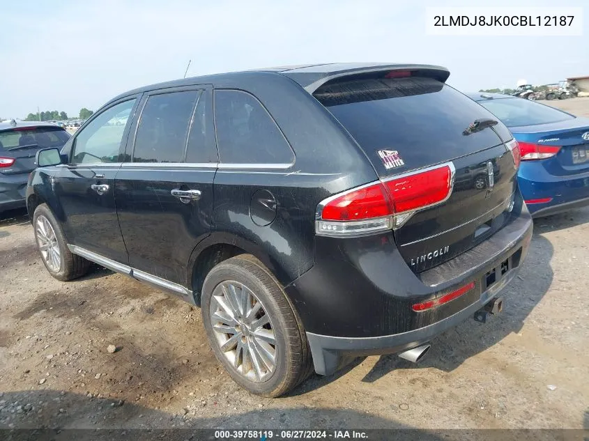 2LMDJ8JK0CBL12187 2012 Lincoln Mkx