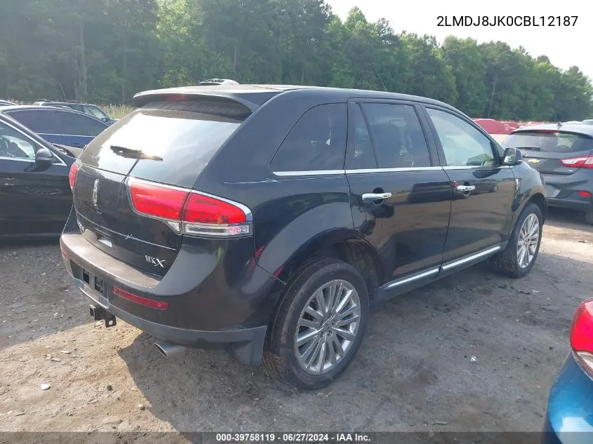 2LMDJ8JK0CBL12187 2012 Lincoln Mkx