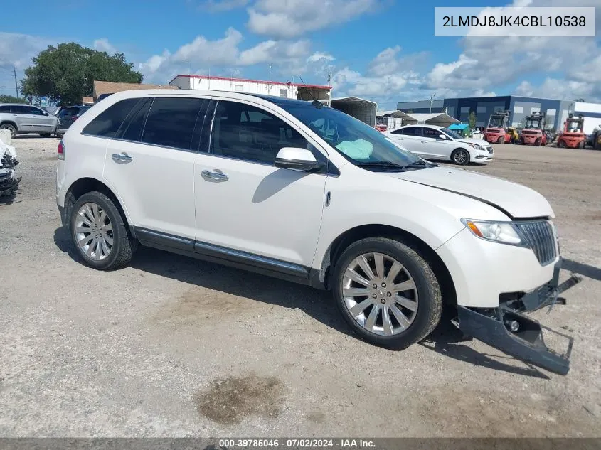 2LMDJ8JK4CBL10538 2012 Lincoln Mkx