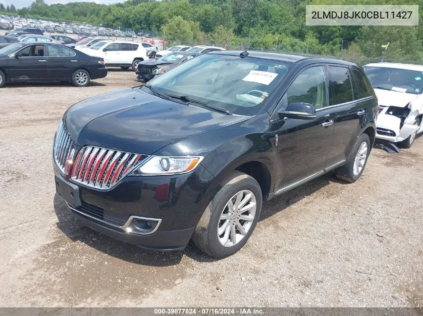 2012 Lincoln Mkx VIN: 2LMDJ8JK0CBL11427 Lot: 39877824