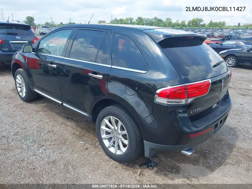 2LMDJ8JK0CBL11427 2012 Lincoln Mkx