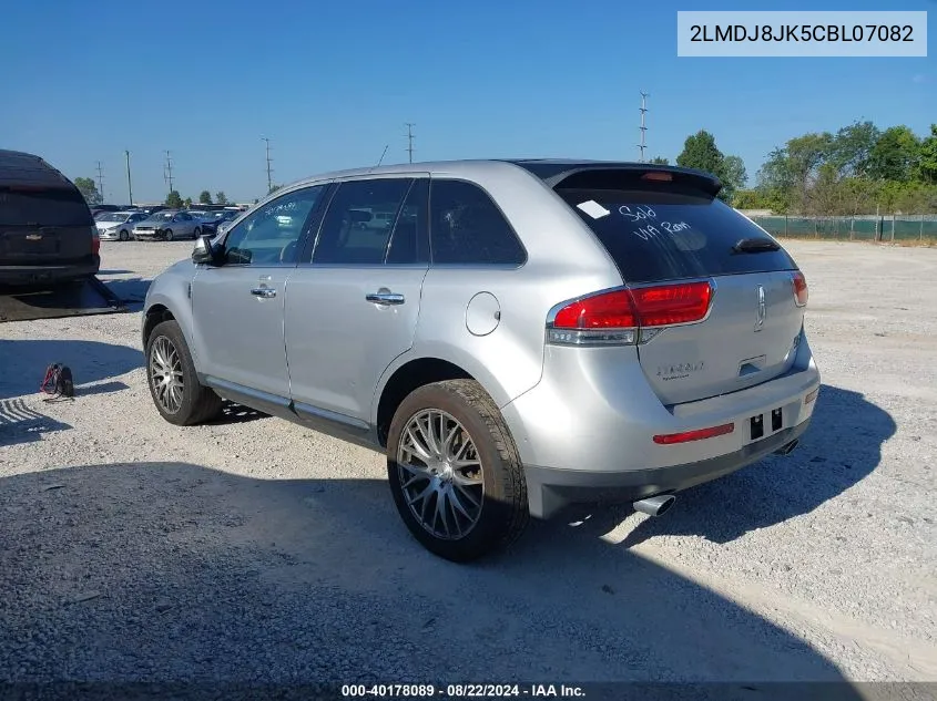 2012 Lincoln Mkx VIN: 2LMDJ8JK5CBL07082 Lot: 40178089