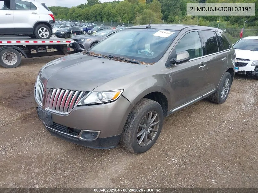 2LMDJ6JK3CBL03195 2012 Lincoln Mkx