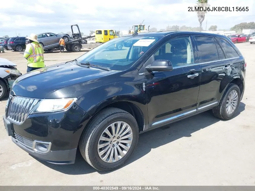 2012 Lincoln Mkx VIN: 2LMDJ6JK8CBL15665 Lot: 40302549