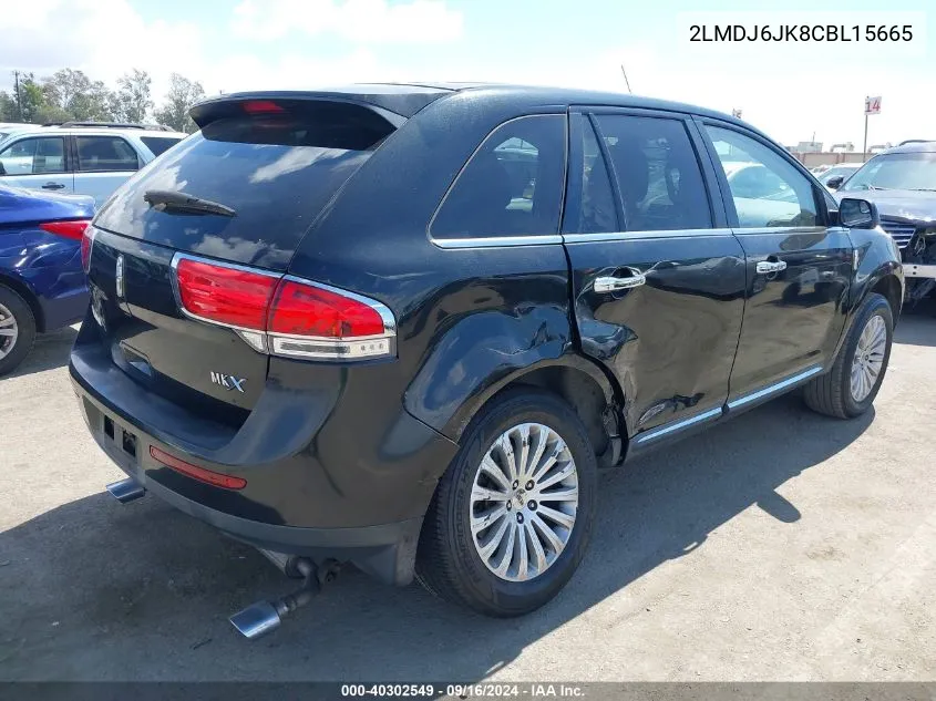 2012 Lincoln Mkx VIN: 2LMDJ6JK8CBL15665 Lot: 40302549