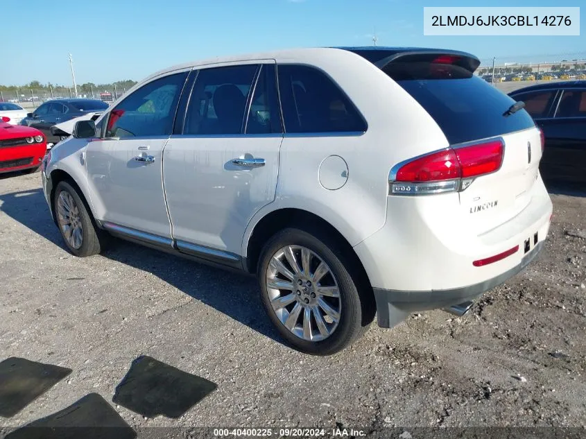 2LMDJ6JK3CBL14276 2012 Lincoln Mkx