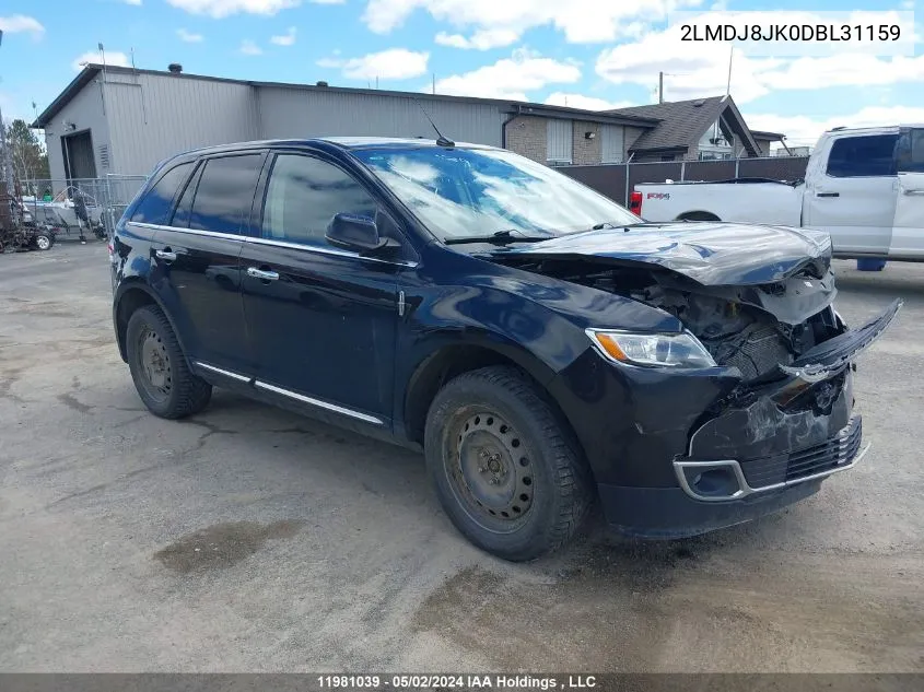 2013 Lincoln Mkx VIN: 2LMDJ8JK0DBL31159 Lot: 11981039