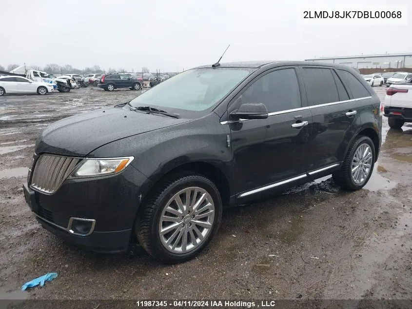 2013 Lincoln Mkx VIN: 2LMDJ8JK7DBL00068 Lot: 11987345