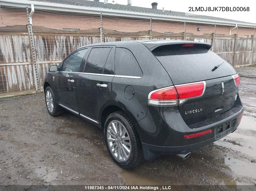 2013 Lincoln Mkx VIN: 2LMDJ8JK7DBL00068 Lot: 11987345