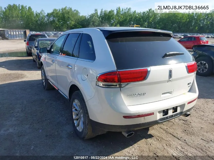 2013 Lincoln Mkx VIN: 2LMDJ8JK7DBL36665 Lot: 12010517