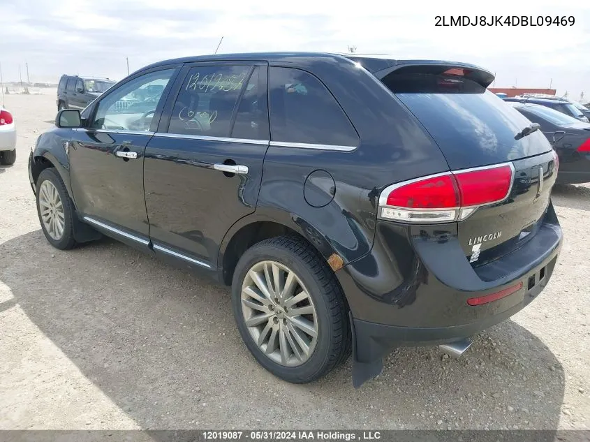 2013 Lincoln Mkx VIN: 2LMDJ8JK4DBL09469 Lot: 12019087