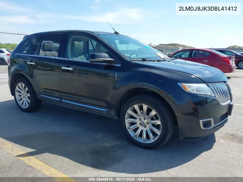 2013 Lincoln Mkx VIN: 2LMDJ8JK3DBL41412 Lot: 39449819