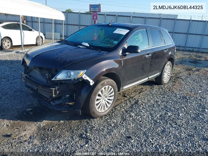 2013 Lincoln Mkx VIN: 2LMDJ6JK6DBL44325 Lot: 39451307