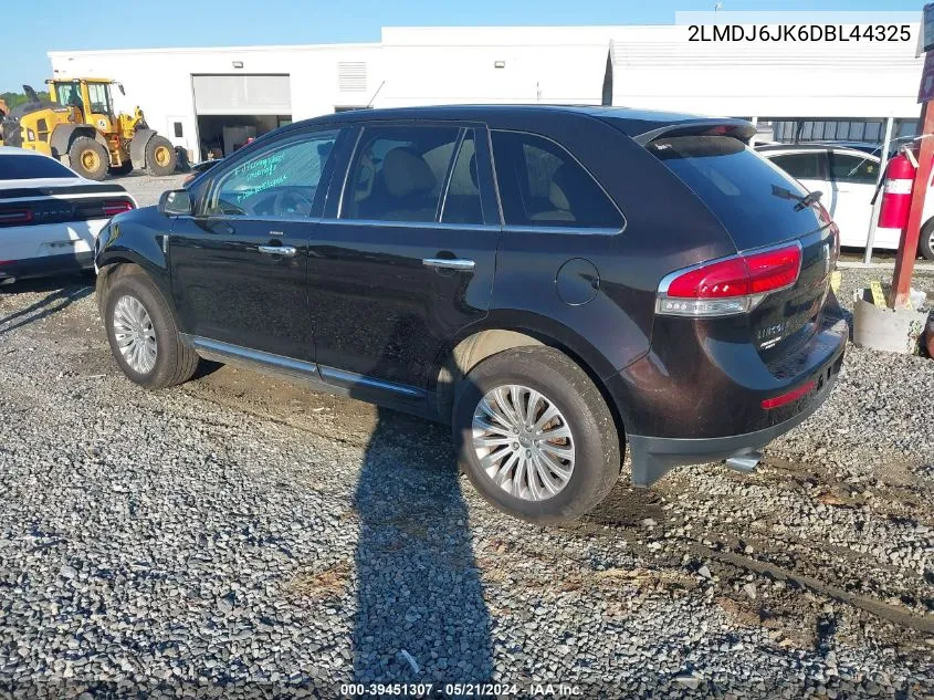 2013 Lincoln Mkx VIN: 2LMDJ6JK6DBL44325 Lot: 39451307