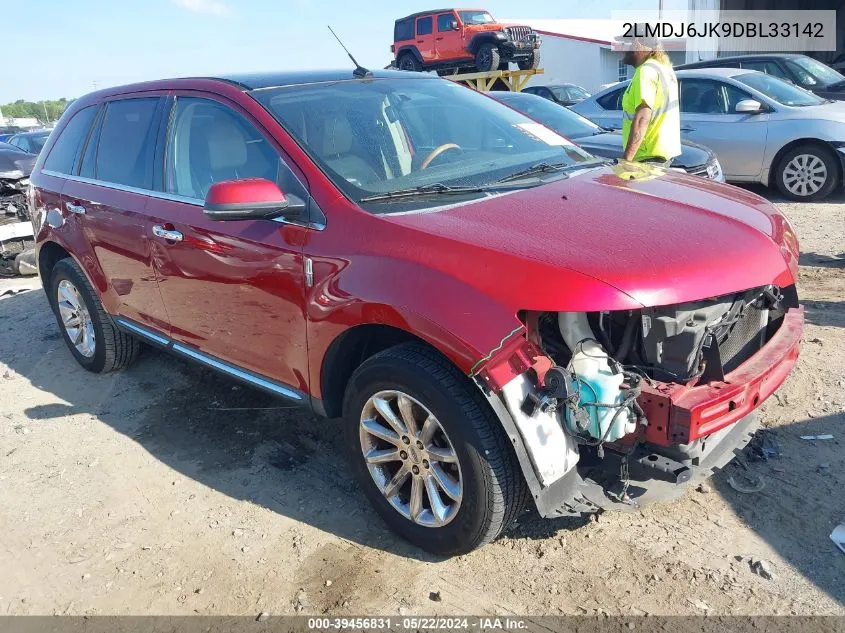 2013 Lincoln Mkx VIN: 2LMDJ6JK9DBL33142 Lot: 39456831