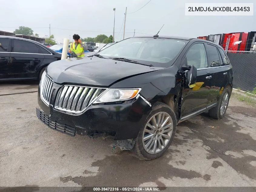 2013 Lincoln Mkx VIN: 2LMDJ6JKXDBL43453 Lot: 39472316