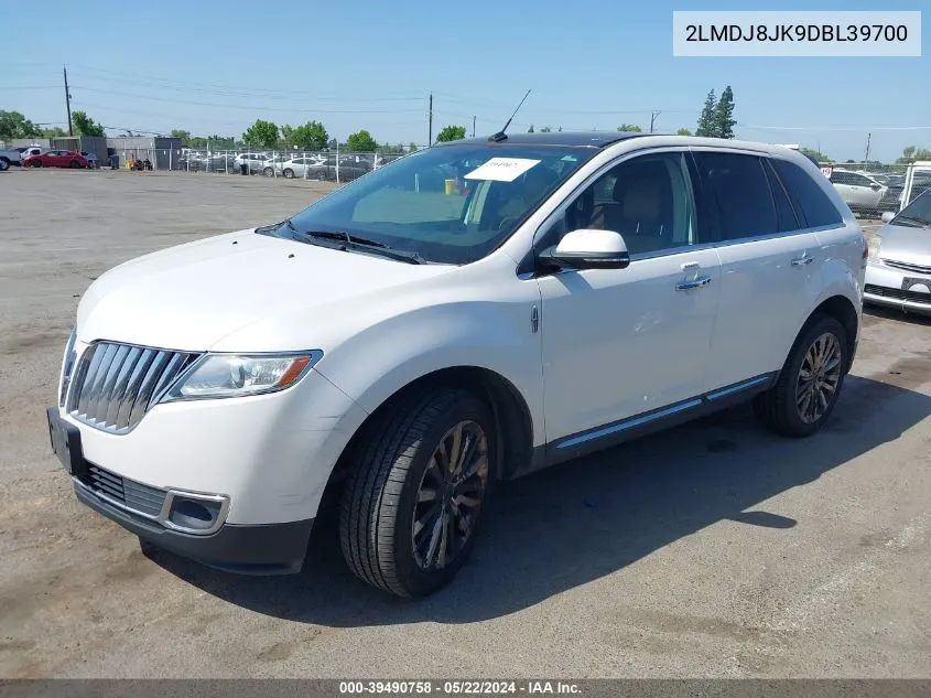 2013 Lincoln Mkx VIN: 2LMDJ8JK9DBL39700 Lot: 39490758