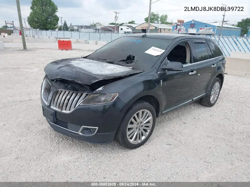 2013 Lincoln Mkx VIN: 2LMDJ8JK8DBL39722 Lot: 39502639