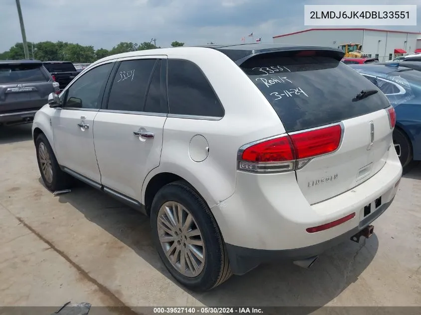 2LMDJ6JK4DBL33551 2013 Lincoln Mkx