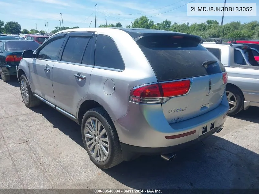 2013 Lincoln Mkx VIN: 2LMDJ8JK3DBL33052 Lot: 39548894