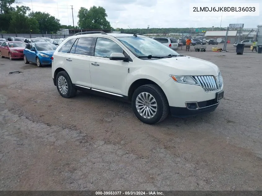 2013 Lincoln Mkx VIN: 2LMDJ6JK8DBL36033 Lot: 39553377