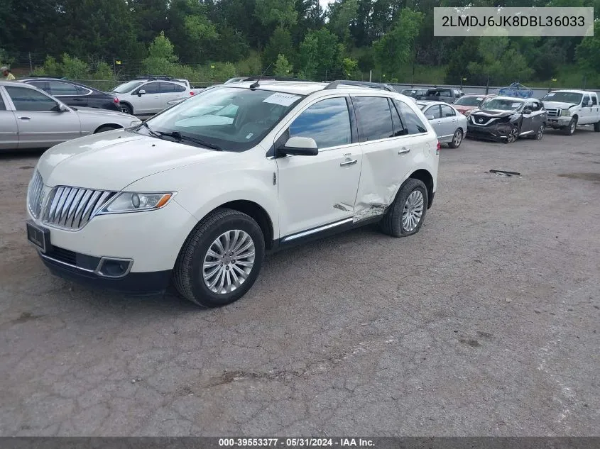 2013 Lincoln Mkx VIN: 2LMDJ6JK8DBL36033 Lot: 39553377