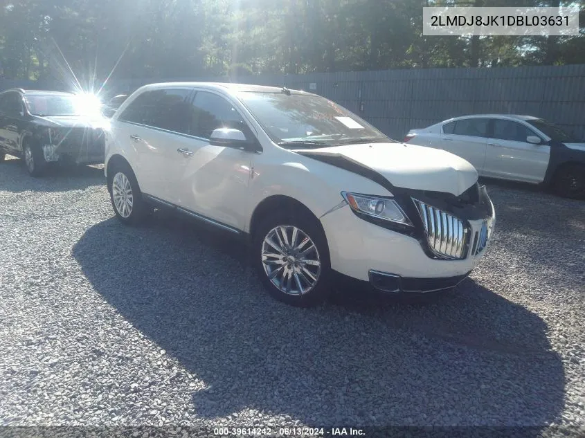 2013 Lincoln Mkx VIN: 2LMDJ8JK1DBL03631 Lot: 39614242