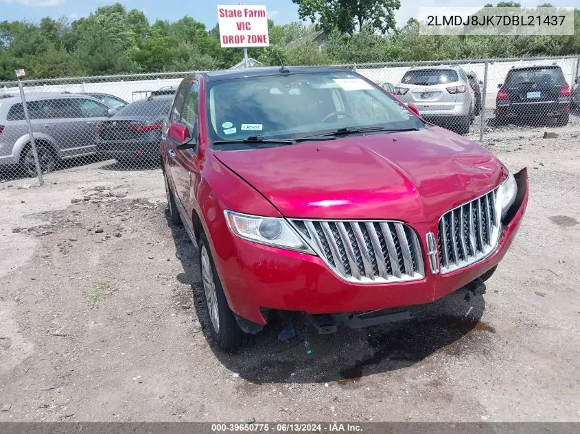 2013 Lincoln Mkx VIN: 2LMDJ8JK7DBL21437 Lot: 39650775