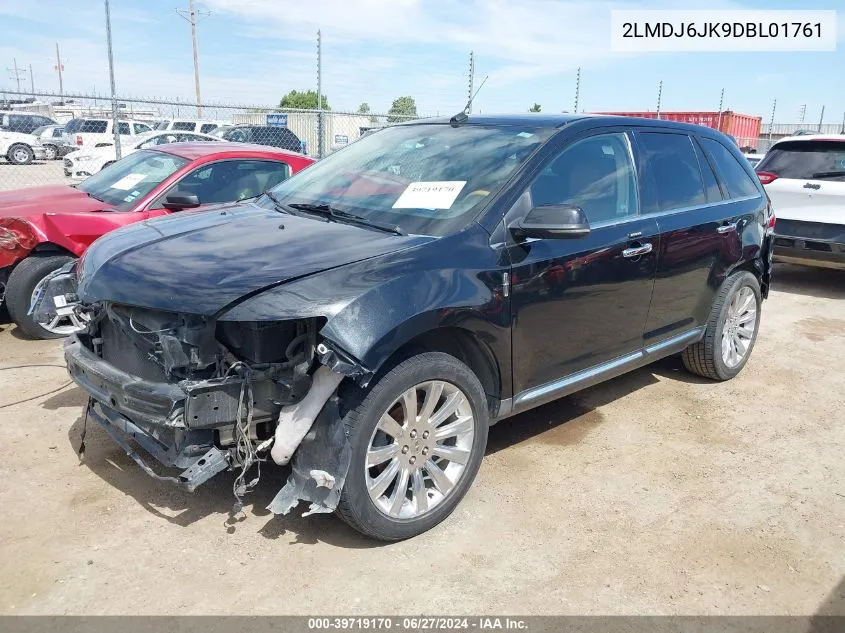 2013 Lincoln Mkx VIN: 2LMDJ6JK9DBL01761 Lot: 39719170