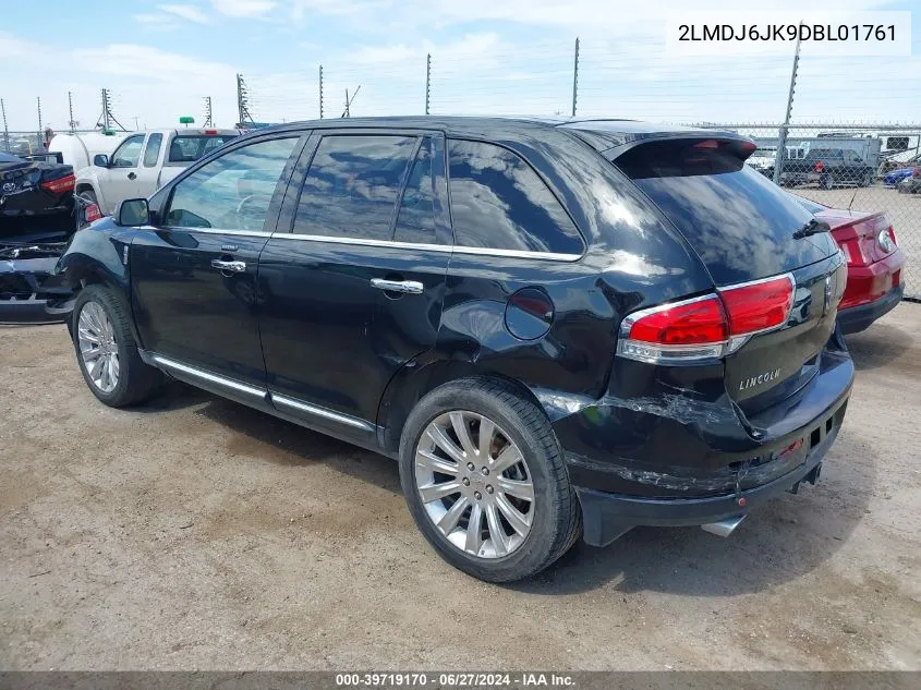 2013 Lincoln Mkx VIN: 2LMDJ6JK9DBL01761 Lot: 39719170