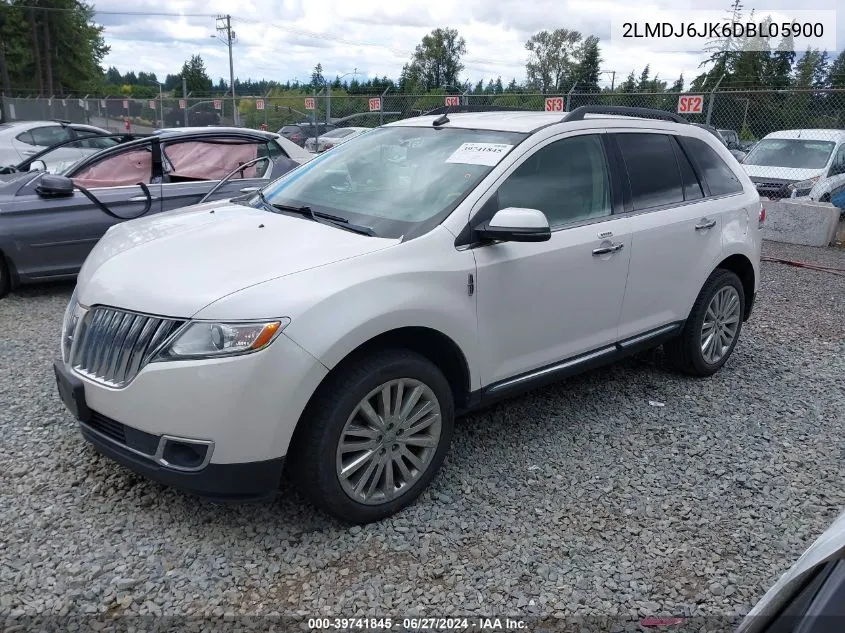 2013 Lincoln Mkx VIN: 2LMDJ6JK6DBL05900 Lot: 39741845