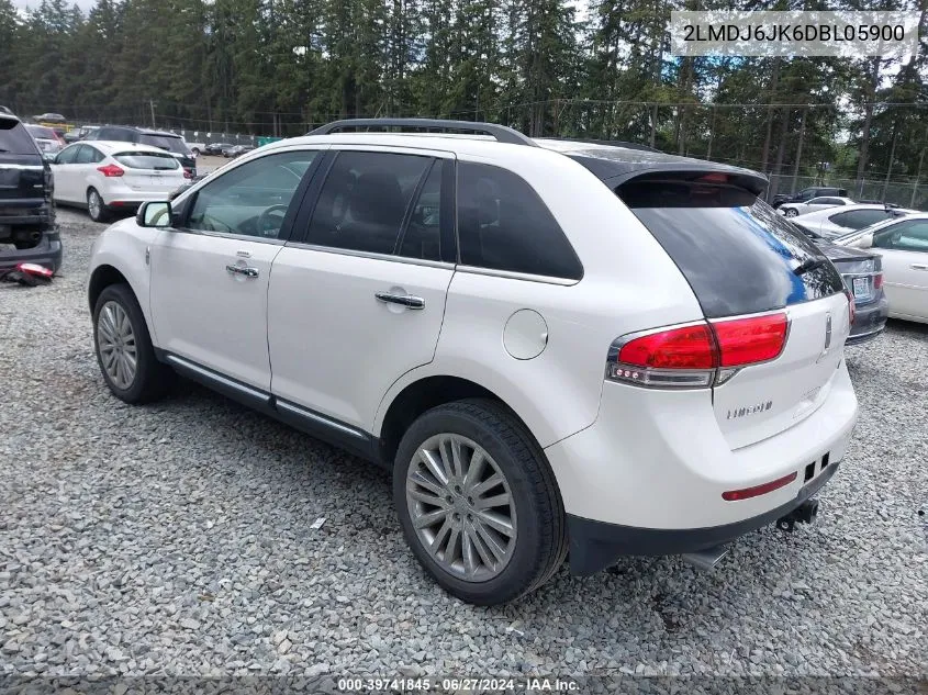 2013 Lincoln Mkx VIN: 2LMDJ6JK6DBL05900 Lot: 39741845