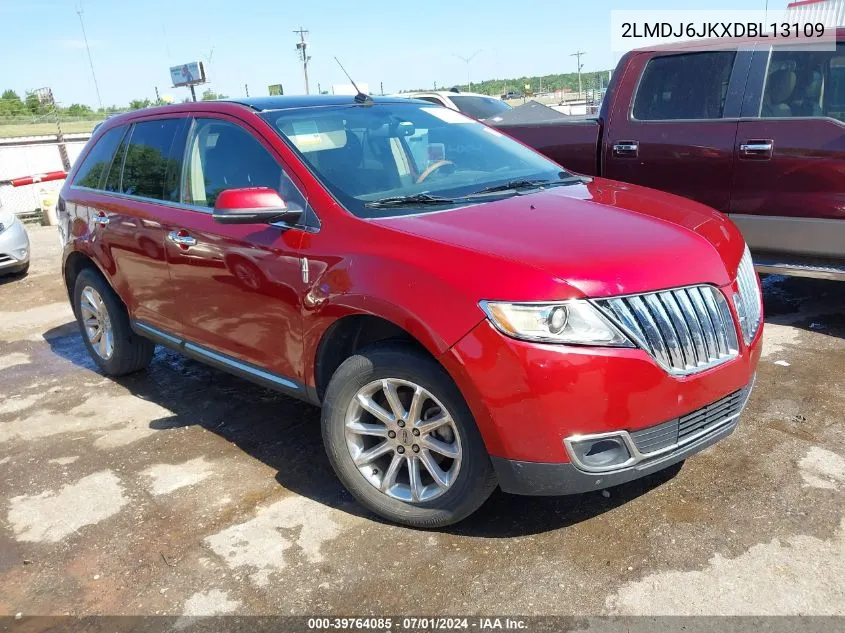 2013 Lincoln Mkx VIN: 2LMDJ6JKXDBL13109 Lot: 39764085