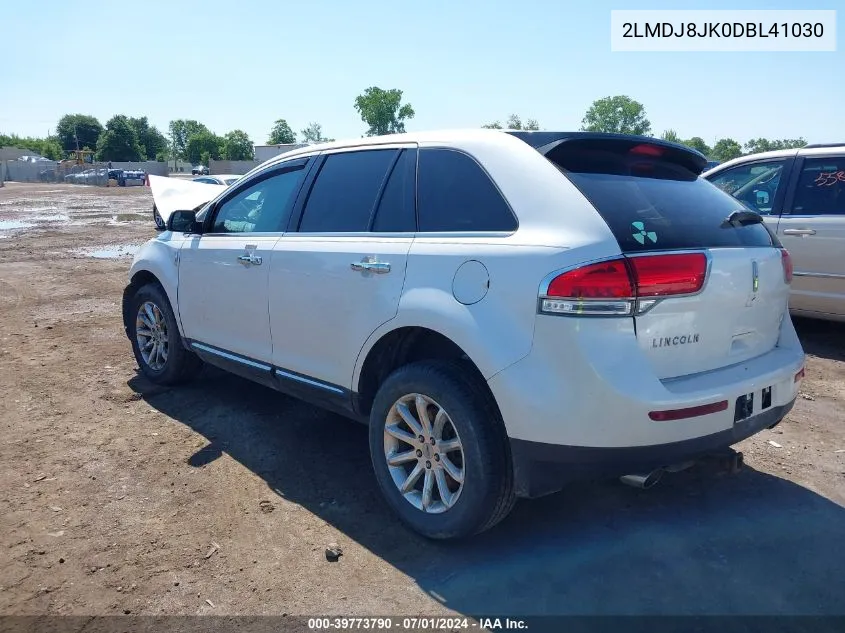 2013 Lincoln Mkx VIN: 2LMDJ8JK0DBL41030 Lot: 39773790