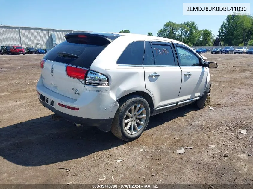 2013 Lincoln Mkx VIN: 2LMDJ8JK0DBL41030 Lot: 39773790