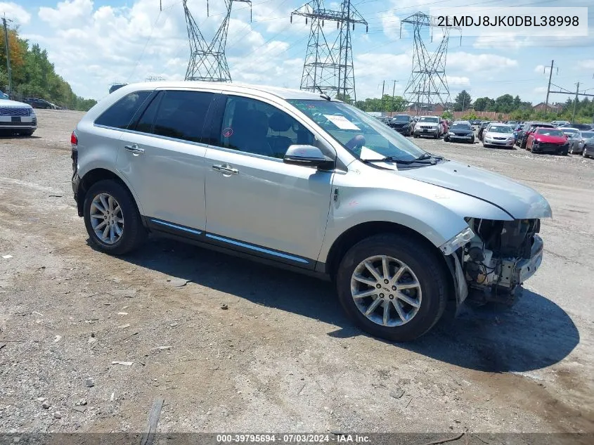 2013 Lincoln Mkx VIN: 2LMDJ8JK0DBL38998 Lot: 39795694