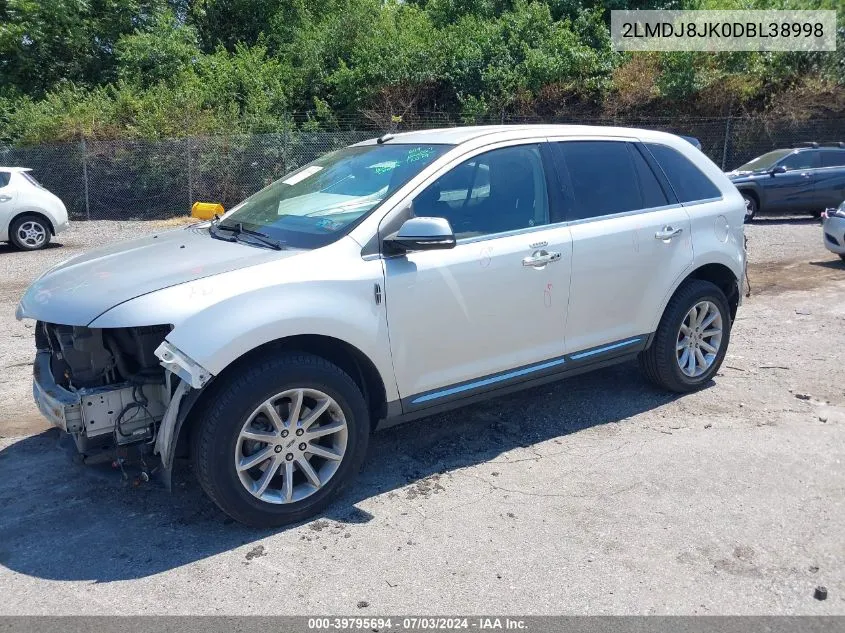 2013 Lincoln Mkx VIN: 2LMDJ8JK0DBL38998 Lot: 39795694