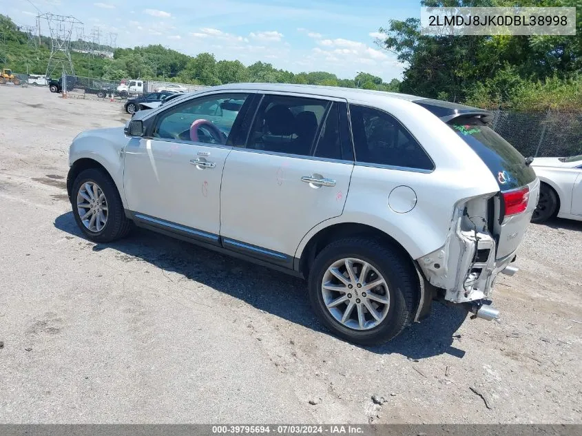 2LMDJ8JK0DBL38998 2013 Lincoln Mkx