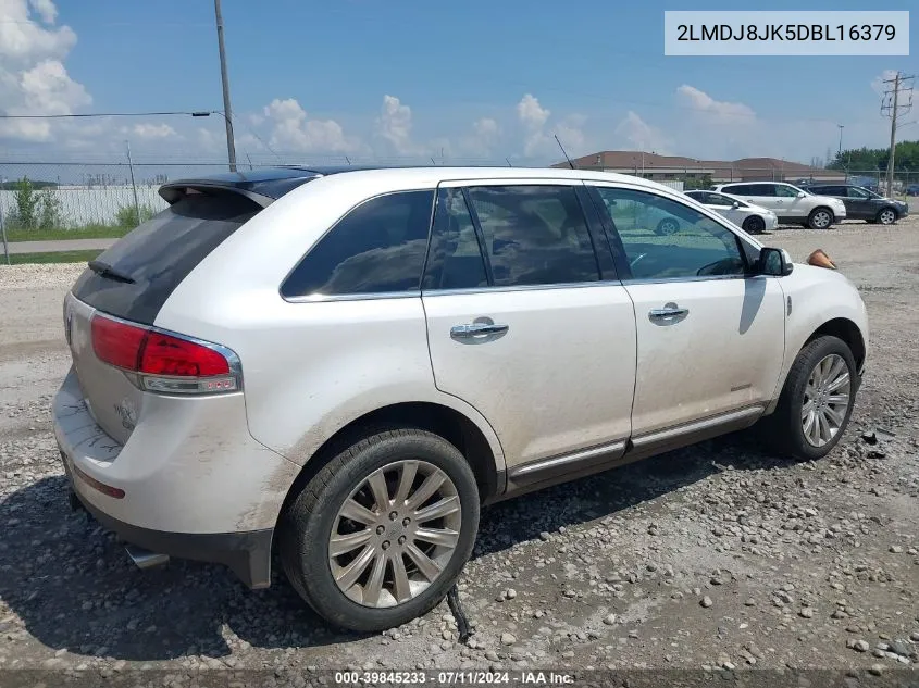 2013 Lincoln Mkx VIN: 2LMDJ8JK5DBL16379 Lot: 39845233