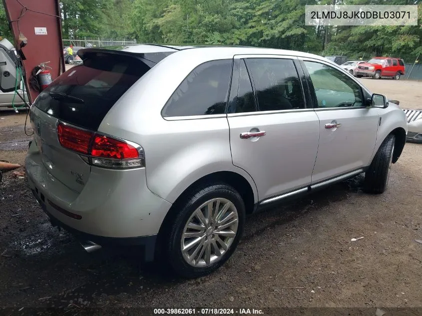 2013 Lincoln Mkx VIN: 2LMDJ8JK0DBL03071 Lot: 39862061