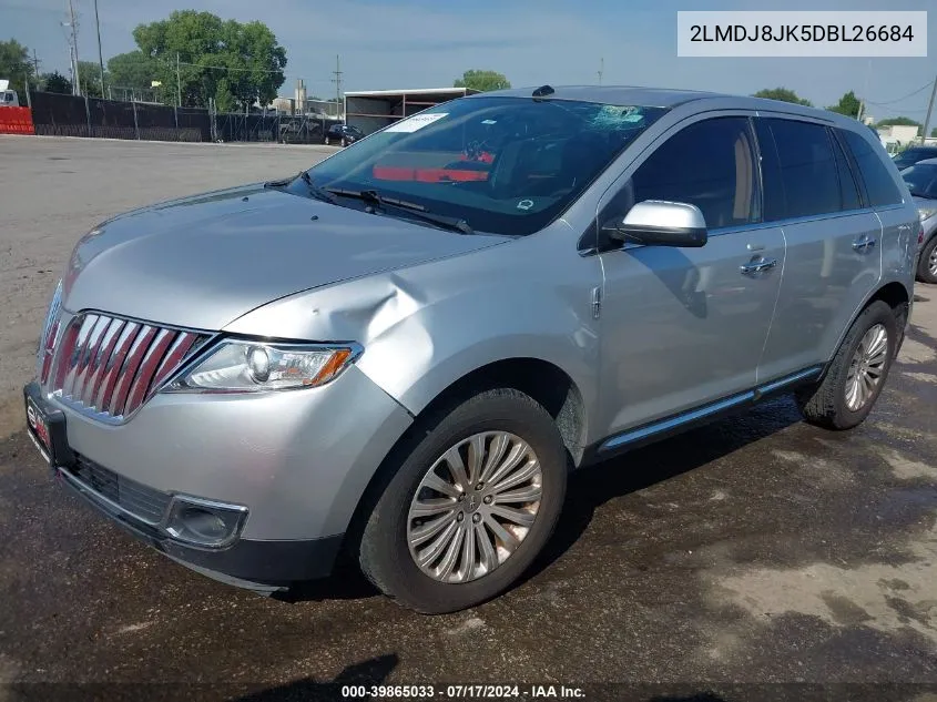 2013 Lincoln Mkx VIN: 2LMDJ8JK5DBL26684 Lot: 39865033