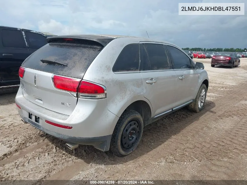 2013 Lincoln Mkx VIN: 2LMDJ6JKHDBL47551 Lot: 39874259