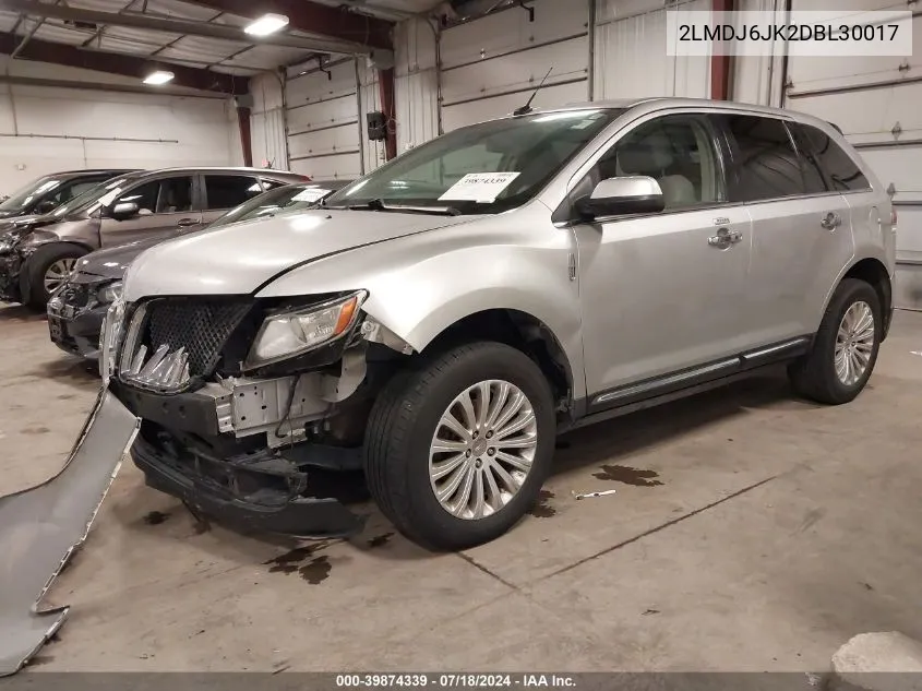 2013 Lincoln Mkx VIN: 2LMDJ6JK2DBL30017 Lot: 39874339