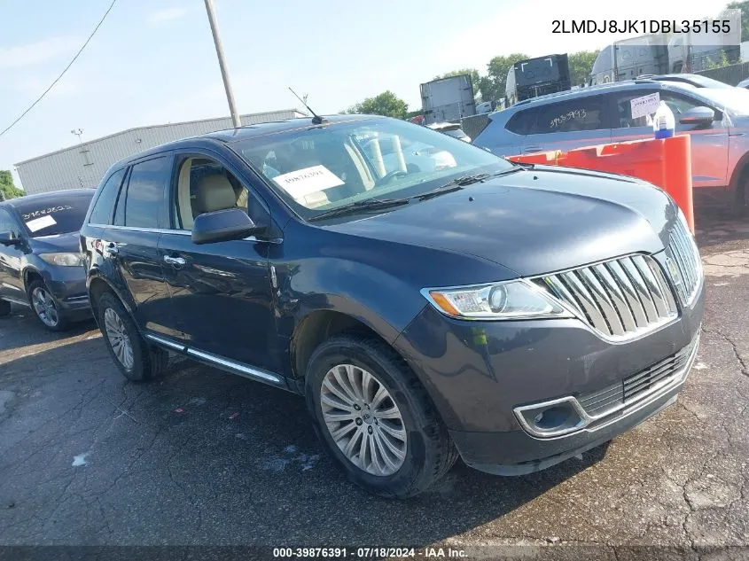 2013 Lincoln Mkx VIN: 2LMDJ8JK1DBL35155 Lot: 39876391