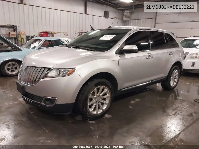 2013 Lincoln Mkx VIN: 2LMDJ8JKXDBL32223 Lot: 39878697