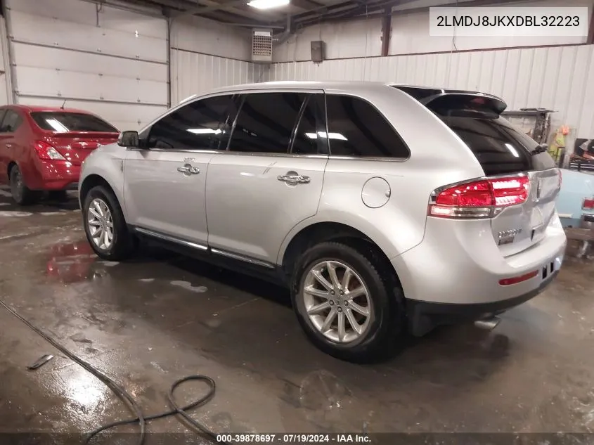 2013 Lincoln Mkx VIN: 2LMDJ8JKXDBL32223 Lot: 39878697