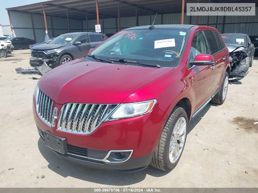 2013 Lincoln Mkx VIN: 2LMDJ8JK8DBL45357 Lot: 39879706