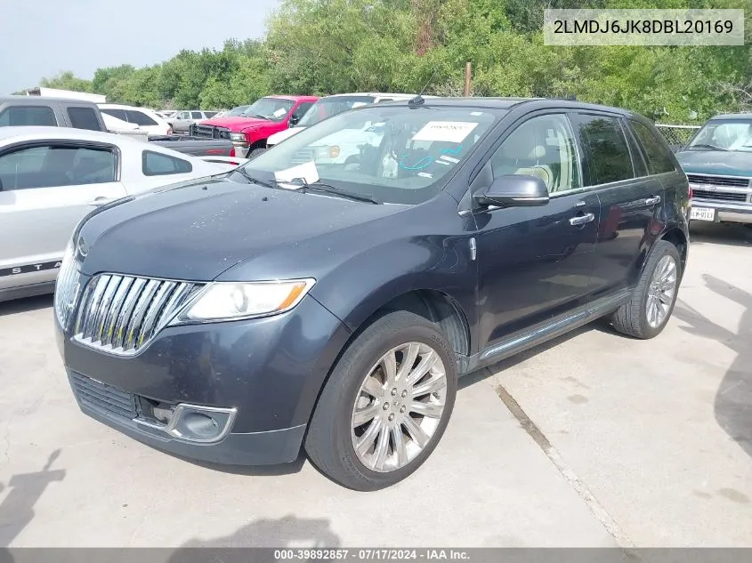 2013 Lincoln Mkx VIN: 2LMDJ6JK8DBL20169 Lot: 39892857