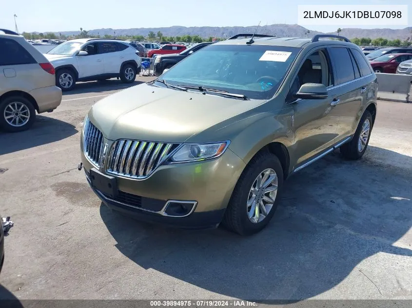 2LMDJ6JK1DBL07098 2013 Lincoln Mkx