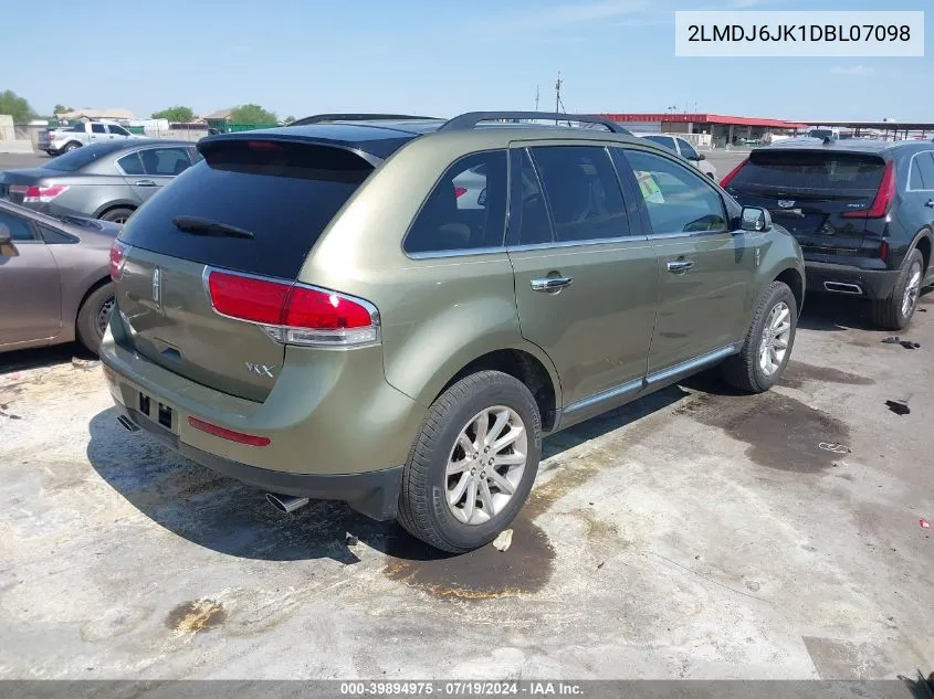 2LMDJ6JK1DBL07098 2013 Lincoln Mkx